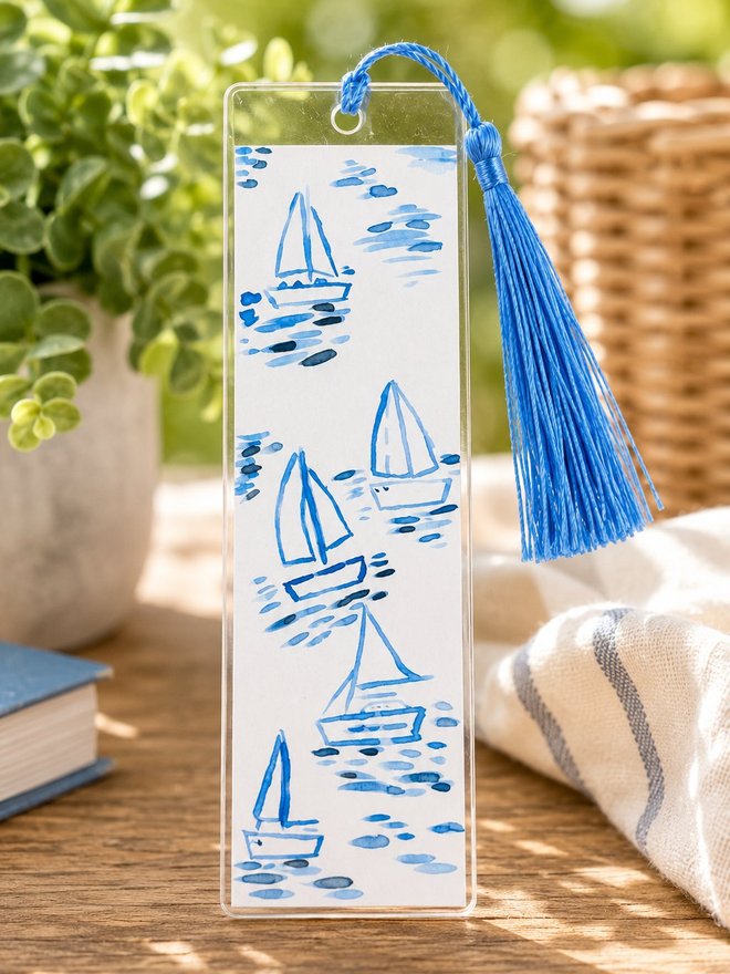 Sailboat bookmark with tassel